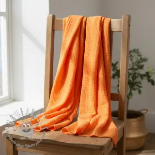 Mussola/Doppia garza NEON ORANGE ORGANIC