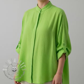 Mussola/Doppia garza NEON LIME ORGANIC