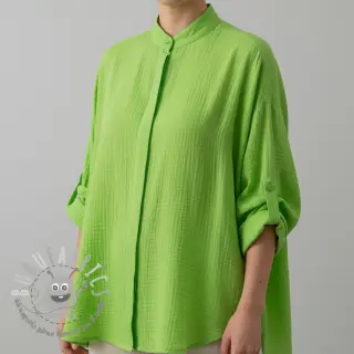 Mussola/Doppia garza NEON LIME ORGANIC