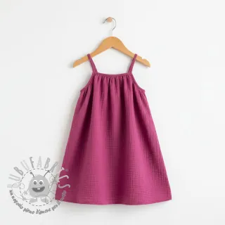 Mussola/Doppia garza cerise ORGANIC