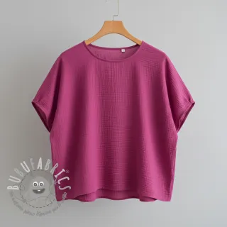 Mussola/Doppia garza cerise ORGANIC