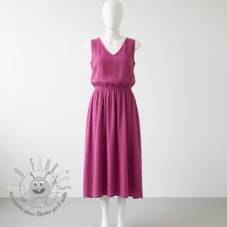 Mussola/Doppia garza cerise ORGANIC