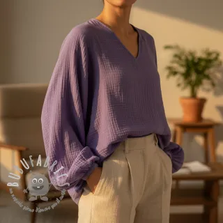 Mussola/Doppia garza lavender ORGANIC