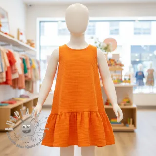 Mussola/Doppia garza neon orange