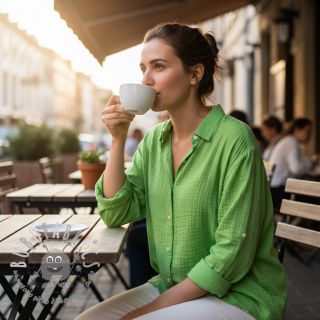 Mussola/Doppia garza neon lime