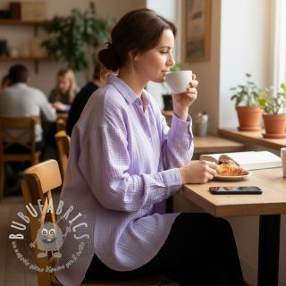 Mussola/Doppia garza bright violet