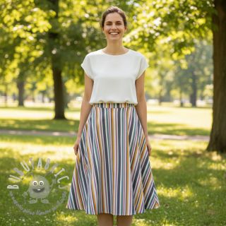 Mussola/Doppia garza yarn dyed Stripe purple