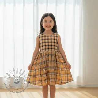 Mussola/Doppia garza Double sided CHECKS multicolour brown