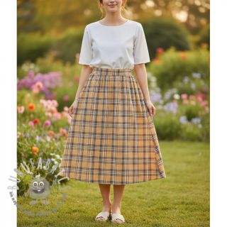 Mussola/Doppia garza Double sided CHECKS multicolour brown