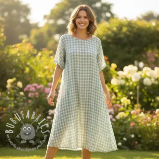 Mussola/Doppia garza Double sided CHECKS MINI nile