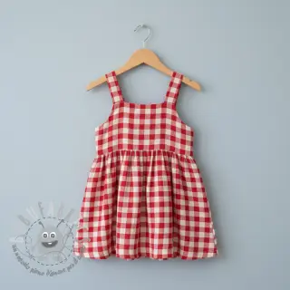 Mussola/Doppia garza Double sided CHECKS MINI red