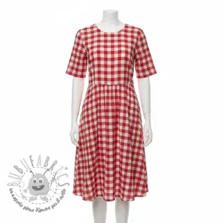 Mussola/Doppia garza Double sided CHECKS MINI red