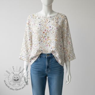 Mussola/Doppia garza Lovely meadow white