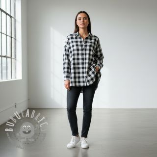 Mussola/Doppia garza Double sided CHECKS MINI black