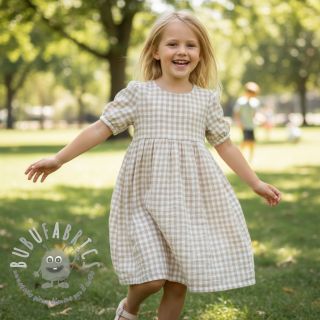 Mussola/Doppia garza Double sided CHECKS MINI beige