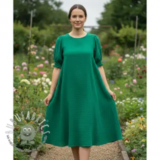 Mussola/Doppia garza hunter green