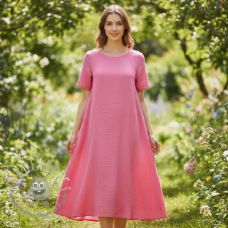 Mussola/Doppia garza pink ORGANIC