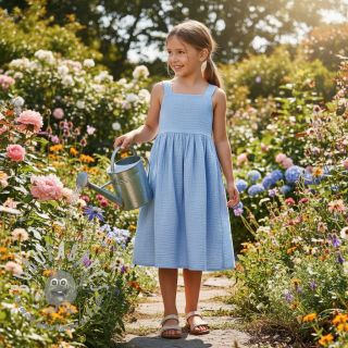 Mussola/Doppia garza blue heaven ORGANIC