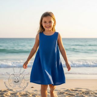 Mussola/Doppia garza cobalt