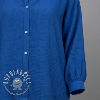 Mussola/Doppia garza cobalt ORGANIC