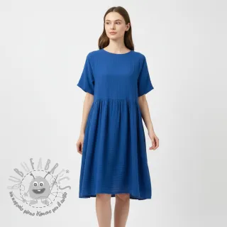 Mussola/Doppia garza cobalt ORGANIC