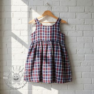 Mussola/Doppia garza Double sided Checks navy