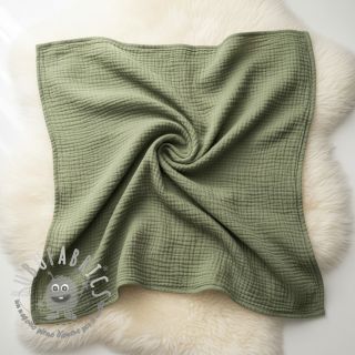 Mussola/Doppia garza moss green