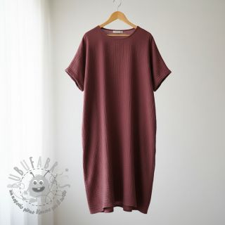 Mussola/Doppia garza rouge ORGANIC