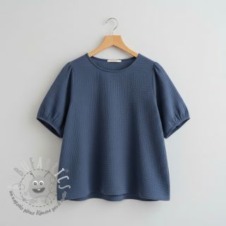 Mussola/Doppia garza jeans blue ORGANIC