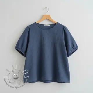 Mussola/Doppia garza jeans blue ORGANIC
