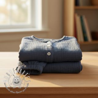 Mussola/Doppia garza jeans blue ORGANIC