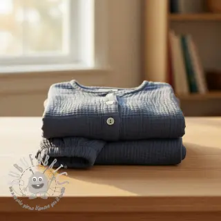 Mussola/Doppia garza jeans blue ORGANIC