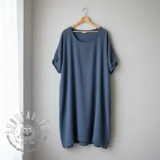Mussola/Doppia garza jeans blue ORGANIC