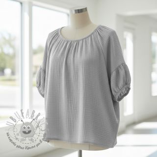 Mussola/Doppia garza light grey ORGANIC