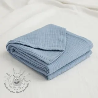 Mussola/Doppia garza blue ORGANIC
