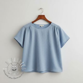 Mussola/Doppia garza blue ORGANIC