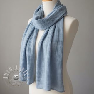 Mussola/Doppia garza blue ORGANIC