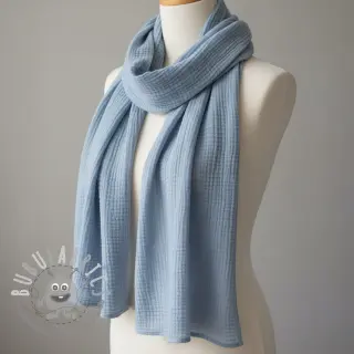 Mussola/Doppia garza blue ORGANIC