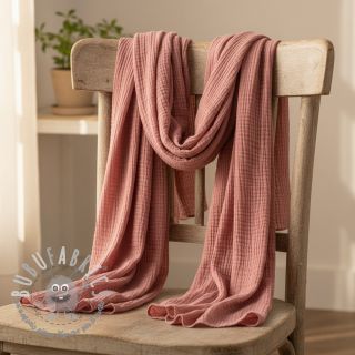 Mussola/Doppia garza mauve ORGANIC