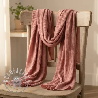 Mussola/Doppia garza mauve ORGANIC