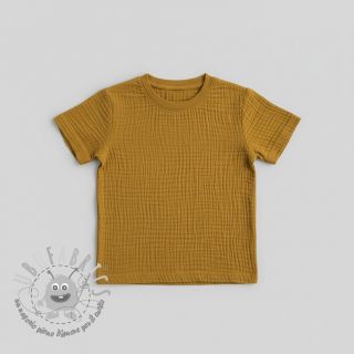 Mussola/Doppia garza ochre ORGANIC