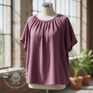 Mussola/Doppia garza purple ORGANIC