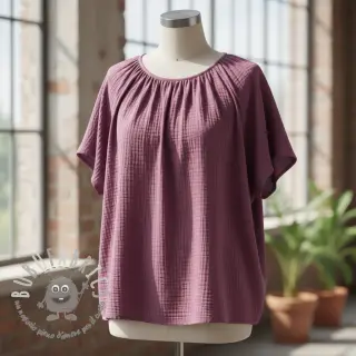 Mussola/Doppia garza purple ORGANIC