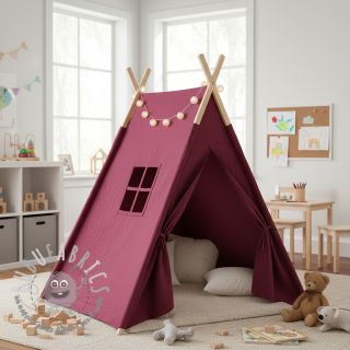 Mussola/Doppia garza berry ORGANIC