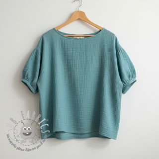 Mussola/Doppia garza blue shadow ORGANIC