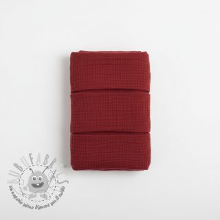 Mussola/Doppia garza bordeaux ORGANIC