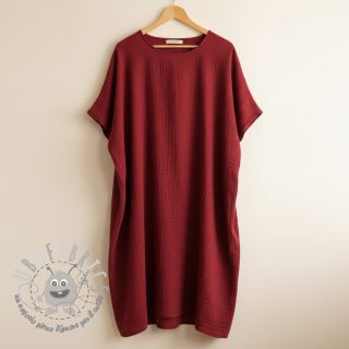 Mussola/Doppia garza bordeaux ORGANIC