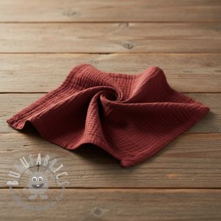 Mussola/Doppia garza bordeaux ORGANIC