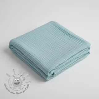 Mussola/Doppia garza teal ORGANIC