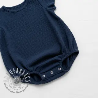 Mussola/Doppia garza navy